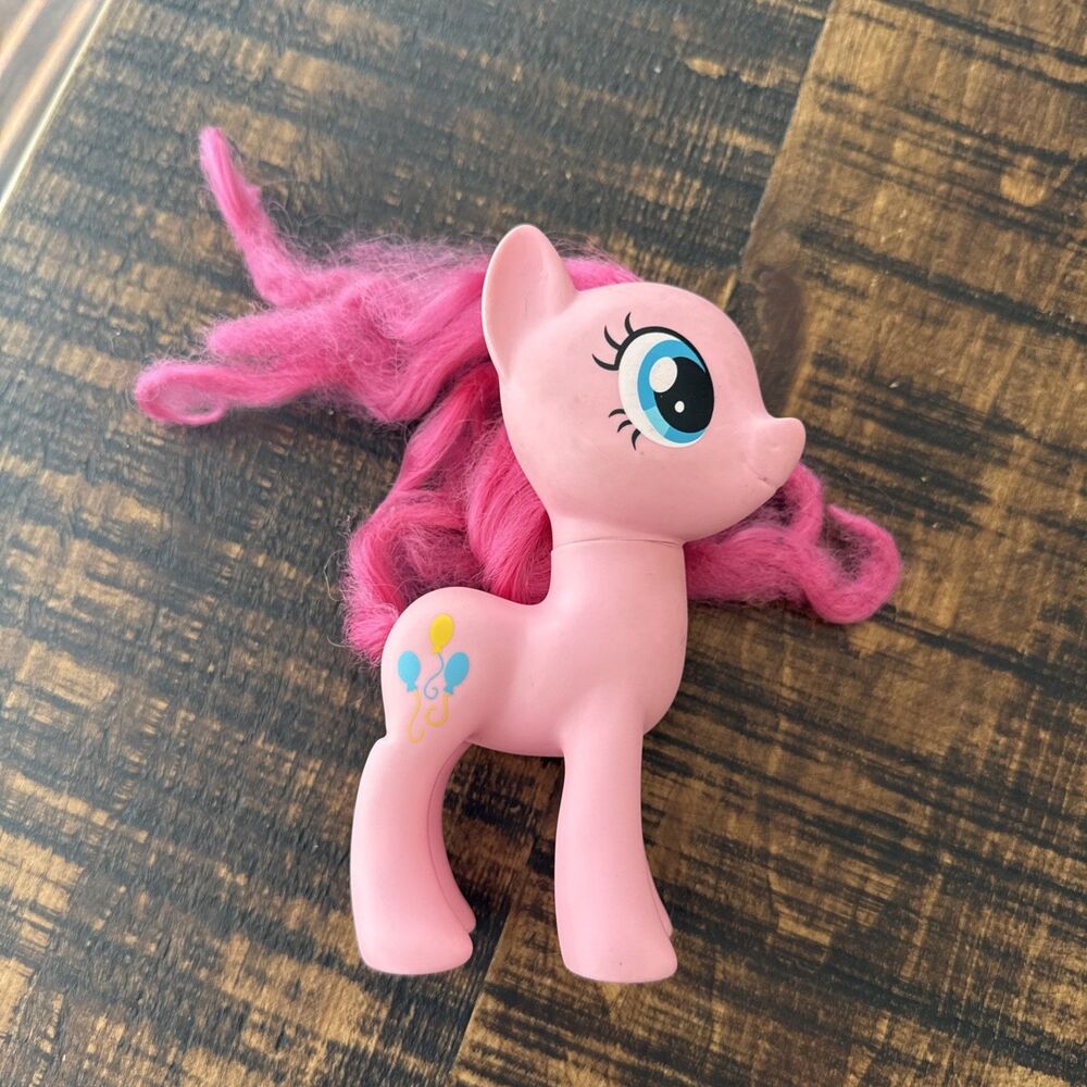 My Little Pony 3" Pinkie Pie Horse Brushable Pink Toy Figure 2010 Balloons MLP